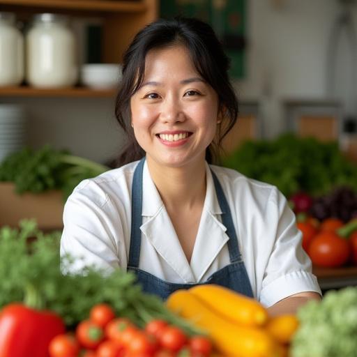 漬物職人の鈴木さくら氏 (Pickle artisan, Ms. Suzuki Sakura).